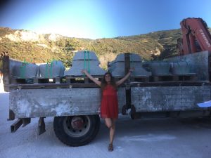 granite parts for Stupas arrived